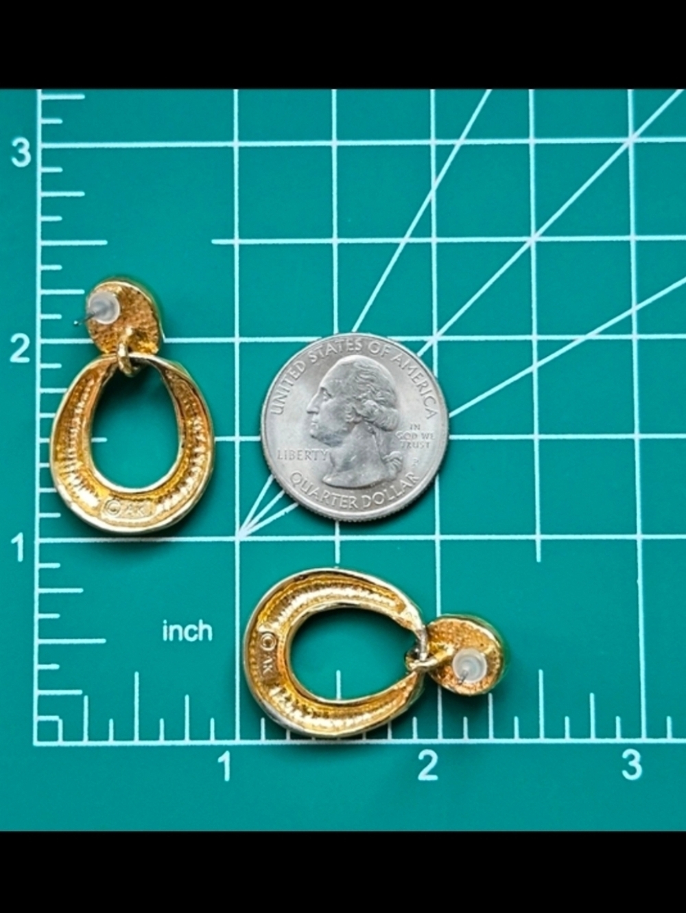 Vintage Anne Klein Gold Earrings - Picture 15 of 15